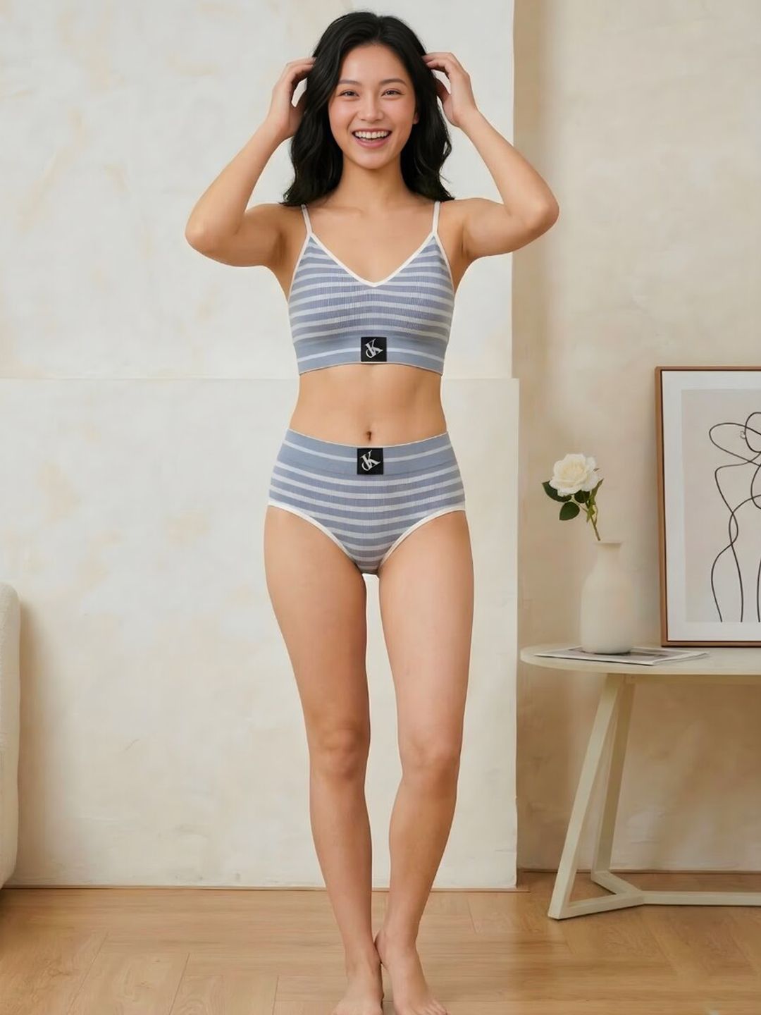 Lugo Cotton Non-Wired Lightly Padded Lingerie Set