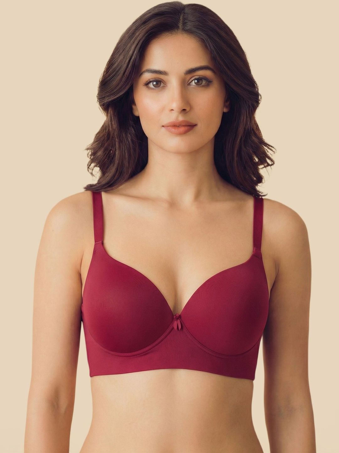 Tweens Polyamide Maximiser Non-Wired Level-2 Padding 3/4th Coverage Push-Up Bonded Bra