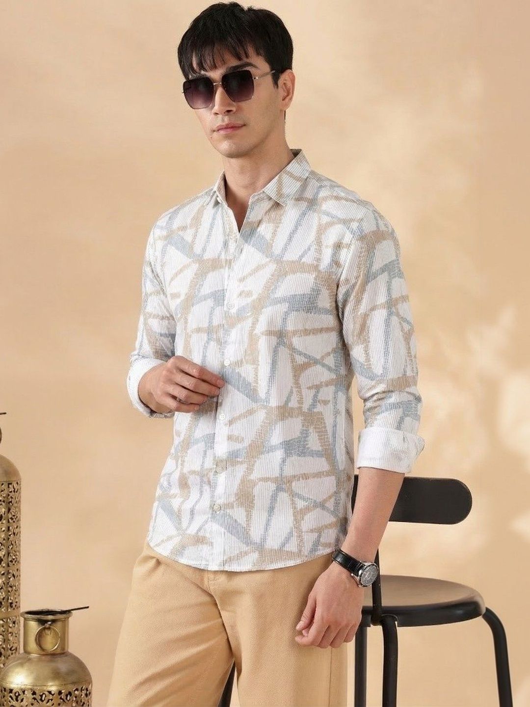 Moda Rapido Slim Fit Printed Shirts