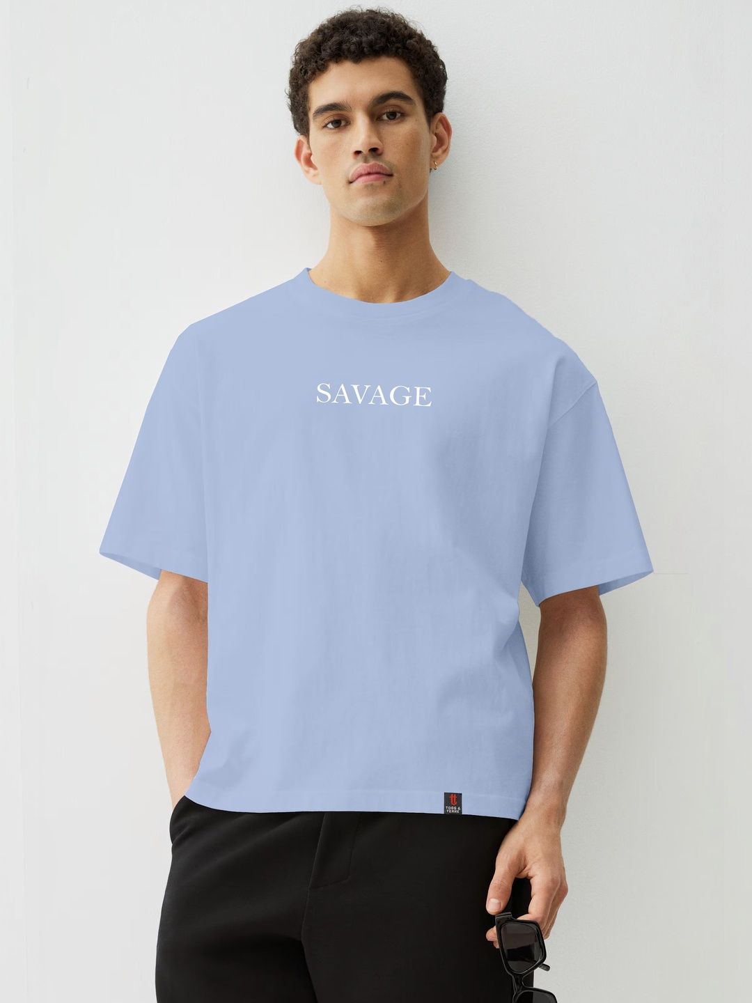 TOGS & TERRE Men Typography Printed Organic Cotton Blend T-shirt