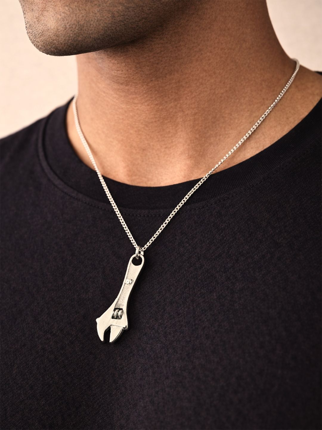 Buy The Bro Code Men Silver Plated Necklace -  - Accessories for Men