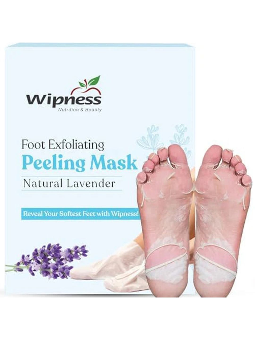 Wipness 100% Natural Foot Peeling & Exfoliating Foot Mask - 1 Pair
