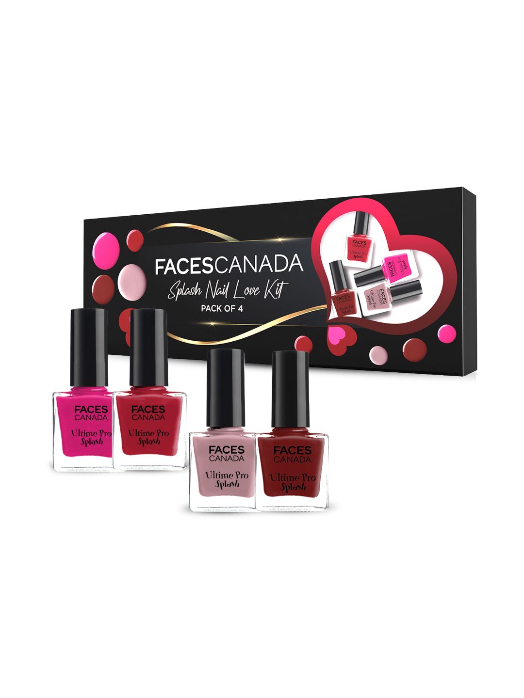 Buy FACES CANADA Set Of 4 Ultime Pro Splash Nail Polish   8 Ml Each   Shade 21 24 115 56 -  - Personal Care for Women