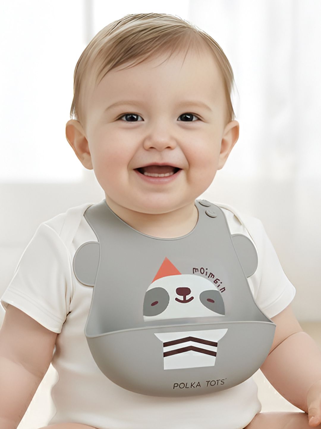 Polka Tots Kids Printed Waterproof Feeding Bibs