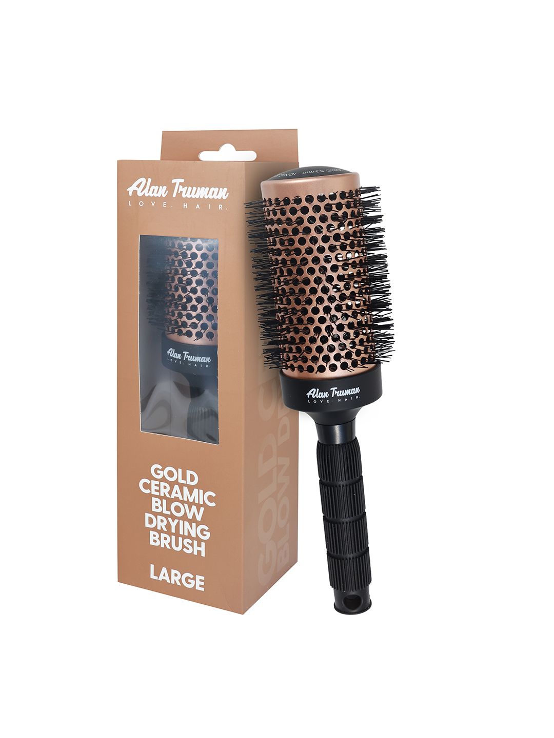 Buy Alan Truman Gold Ceramic Blow Drying Brush   Large -  - Personal Care for Unisex
