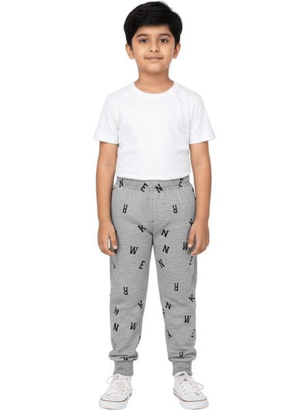 Pack of 5 Regular Fit Typography Joggers 4