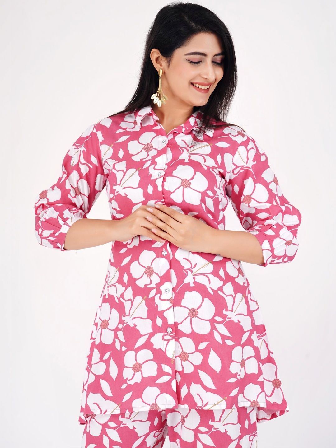 Mintmarie Floral Printed Shirt with Trousers
