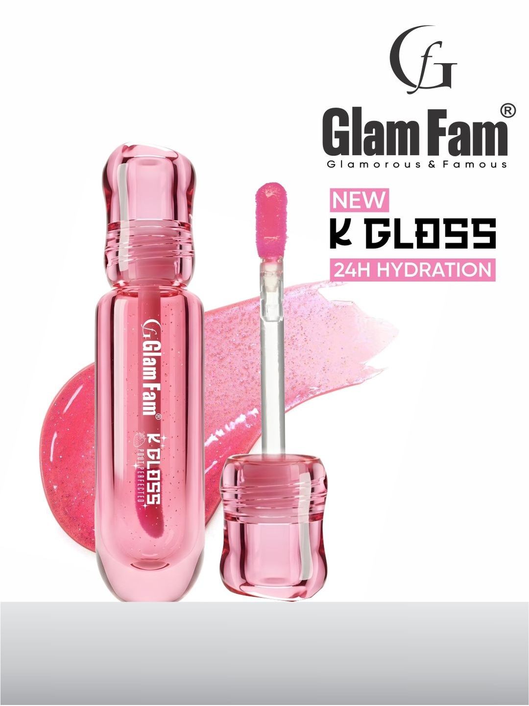 GlamFam Long-Lasting Hydration Lip Gloss - 4 ml - Pink