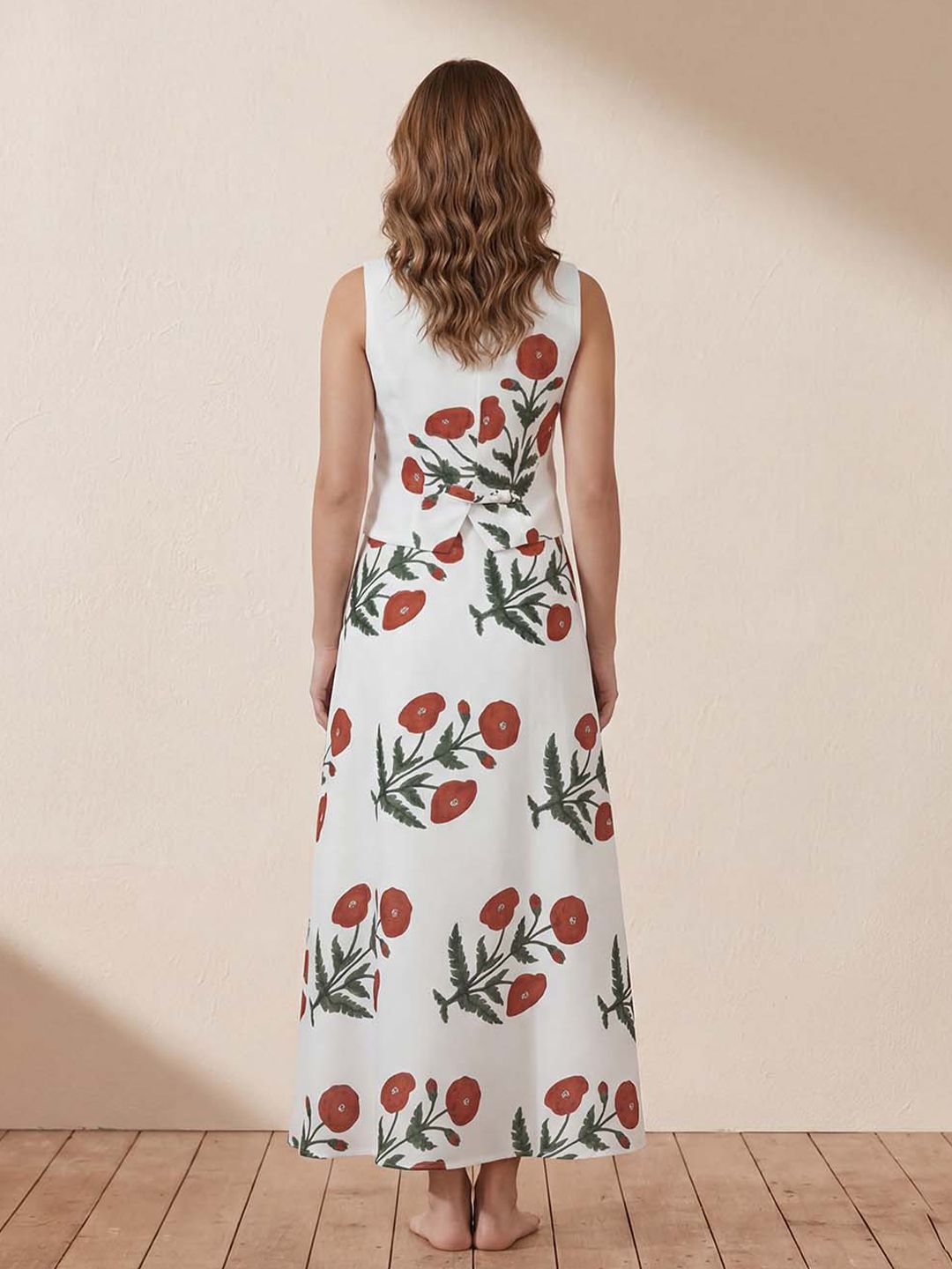 Floral Printed Top with Skirt 4