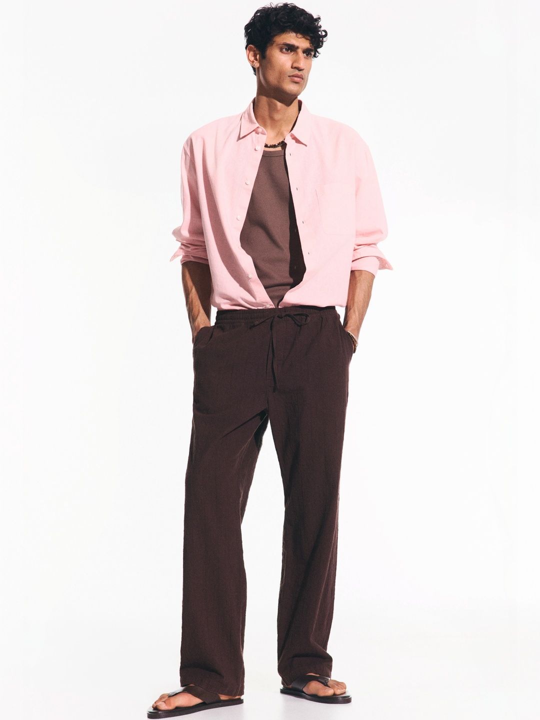 H&M Relaxed Fit Cotton Trousers