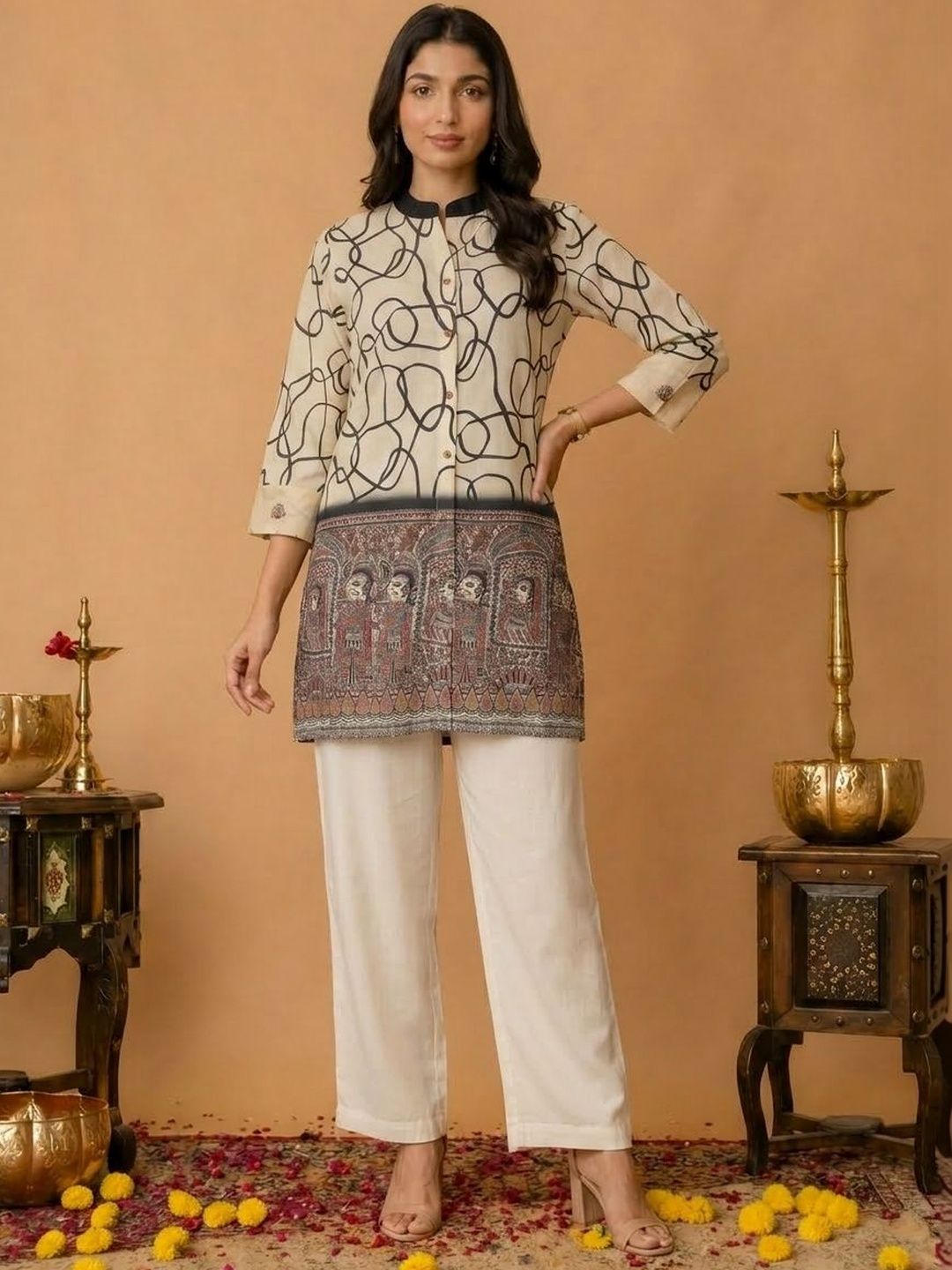 SZN Women Women Cotton Floral Printed Kurta