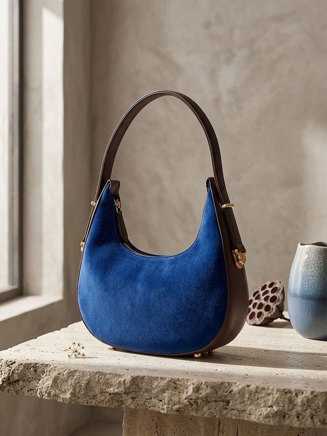 Buy SZN Textured PU Half Moon Sling Bag -  - Accessories for Women