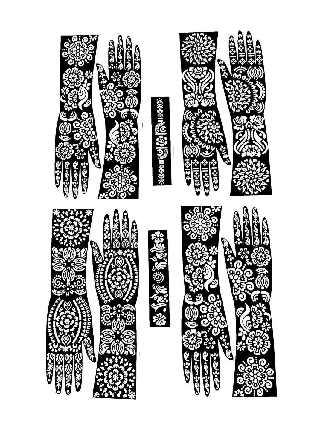 CERAVIA Set Of 5 Reusable Mehendi Stencil