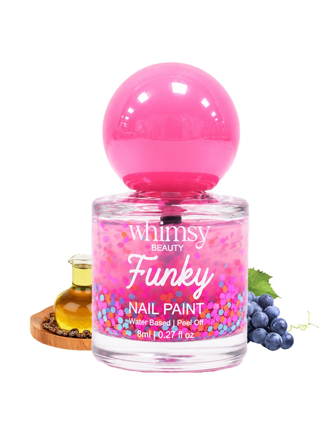 Whimsy Beauty Funky Peel Off Water Based Nail Paint-6 ml -Confetti