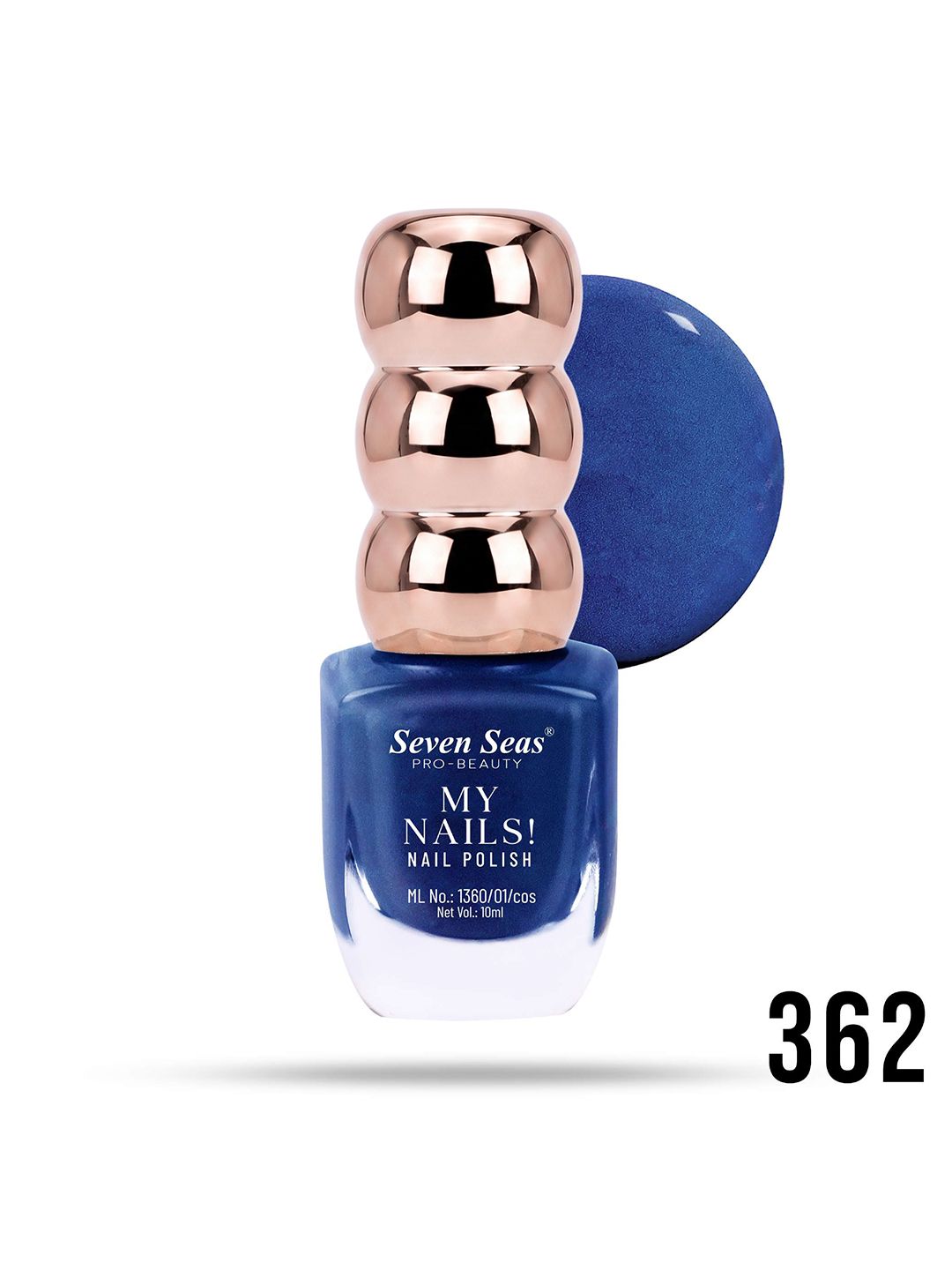 Seven Seas My Nails Long-Lasting Glossy Nail Polish - 10 ml - Shade 362 - Blue