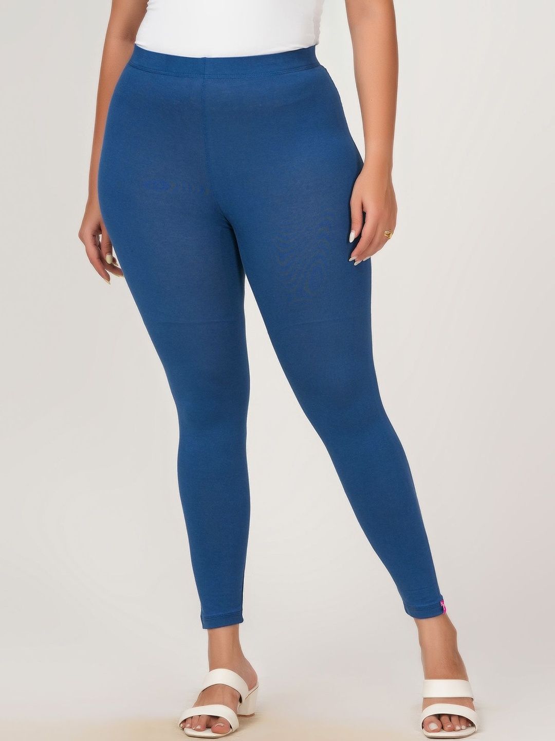 Loveit Women Cotton Blend Solid Ankle Length Leggings