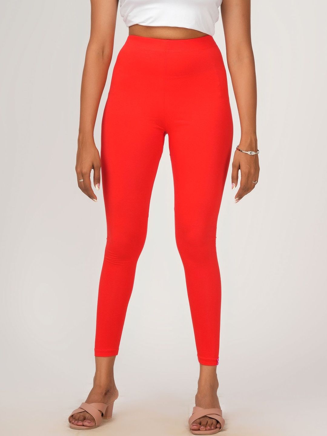 Loveit Women Cotton Blend Solid Ankle Length Leggings