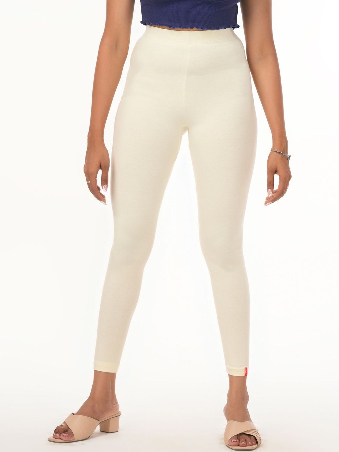 Loveit Women Cotton Blend Solid Ankle Length Leggings