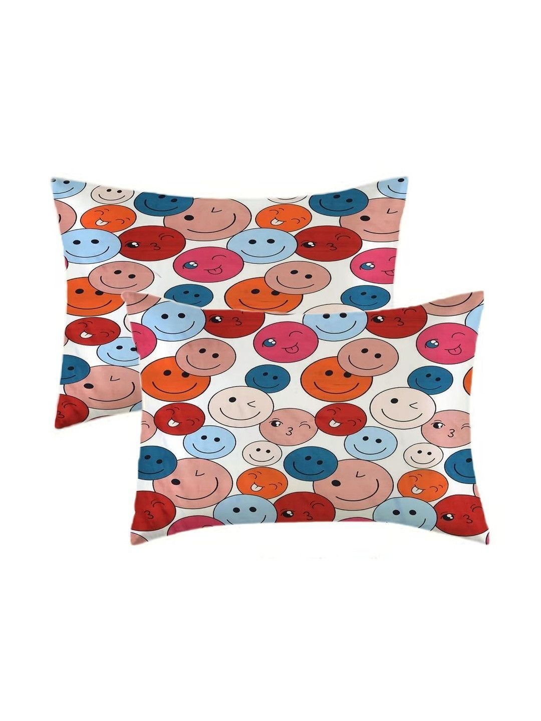 Filymore White & Red 2 Pieces Abstract Rectangle Pillow Covers