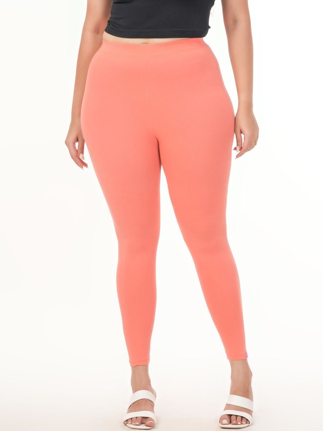 Loveit Women Cotton Blend Solid Ankle Length Leggings