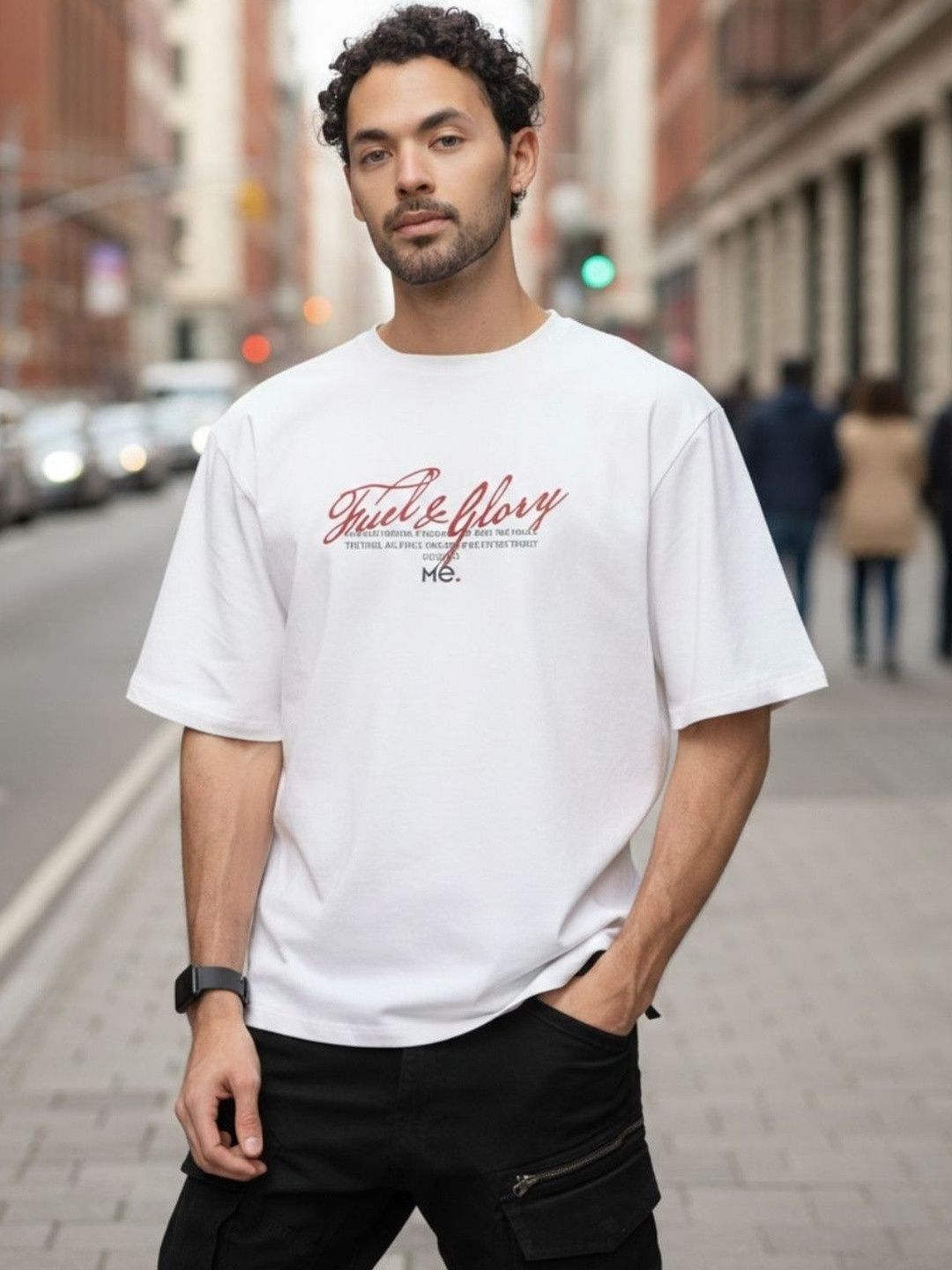 MILLION EMOTIONS Printed Round Neck Short Sleeves Bio Finish Cotton T-shirt