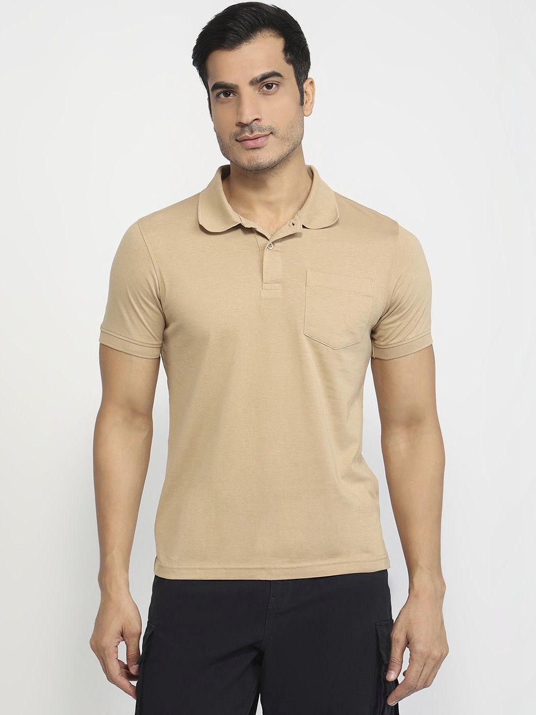 Parx Men Polo Collar Pockets T-shirt