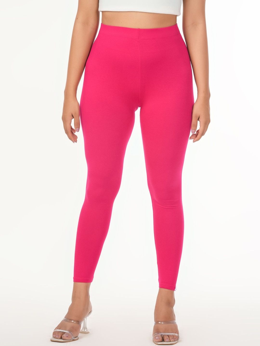 Loveit Women Cotton Blend Solid Ankle Length Leggings