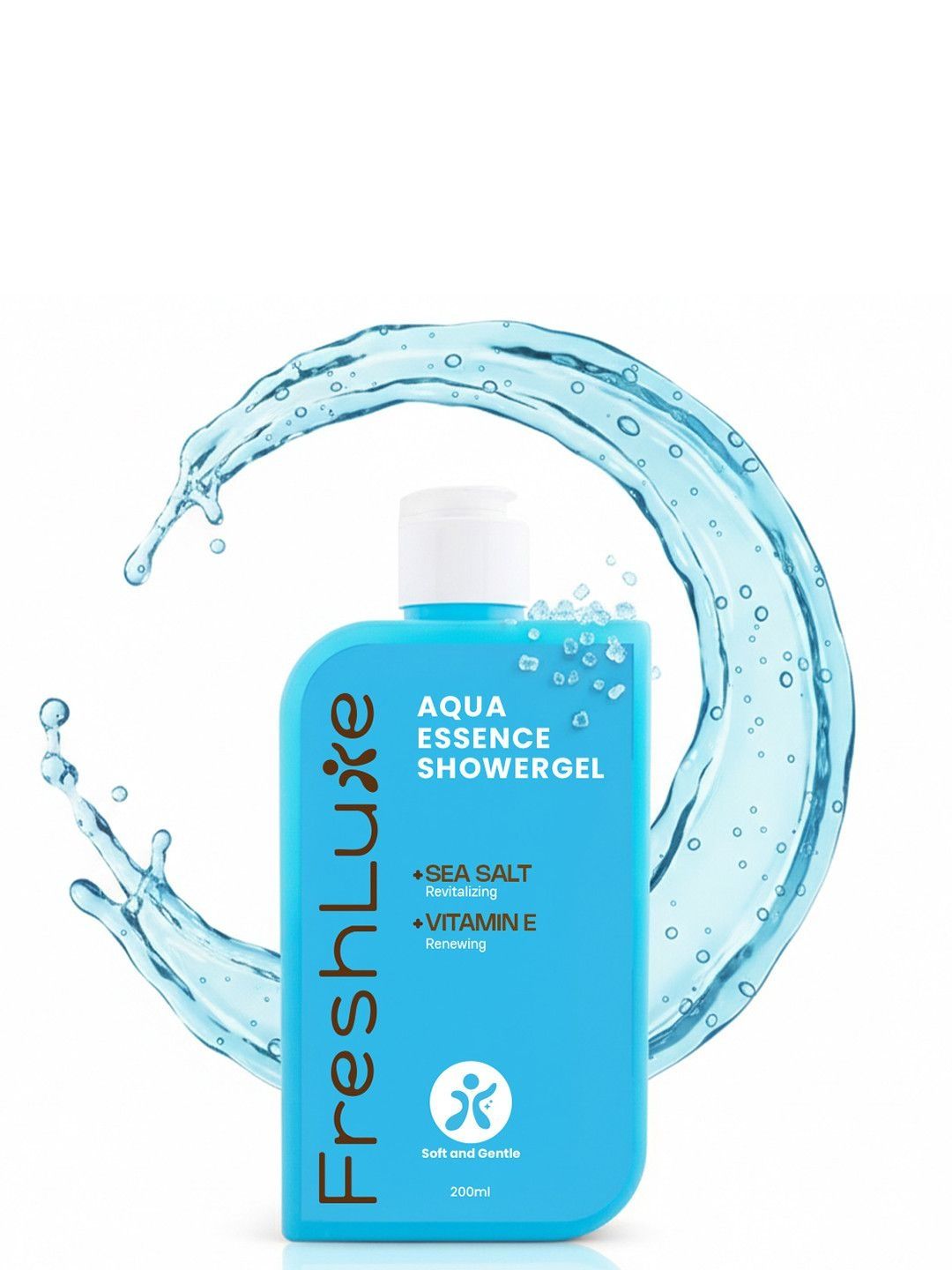 Buy Freshluxe Aqua Essence Shower Gel With Sea Salt For Detan & Ocean Scent 200 Ml -  - Personal Care for Unisex