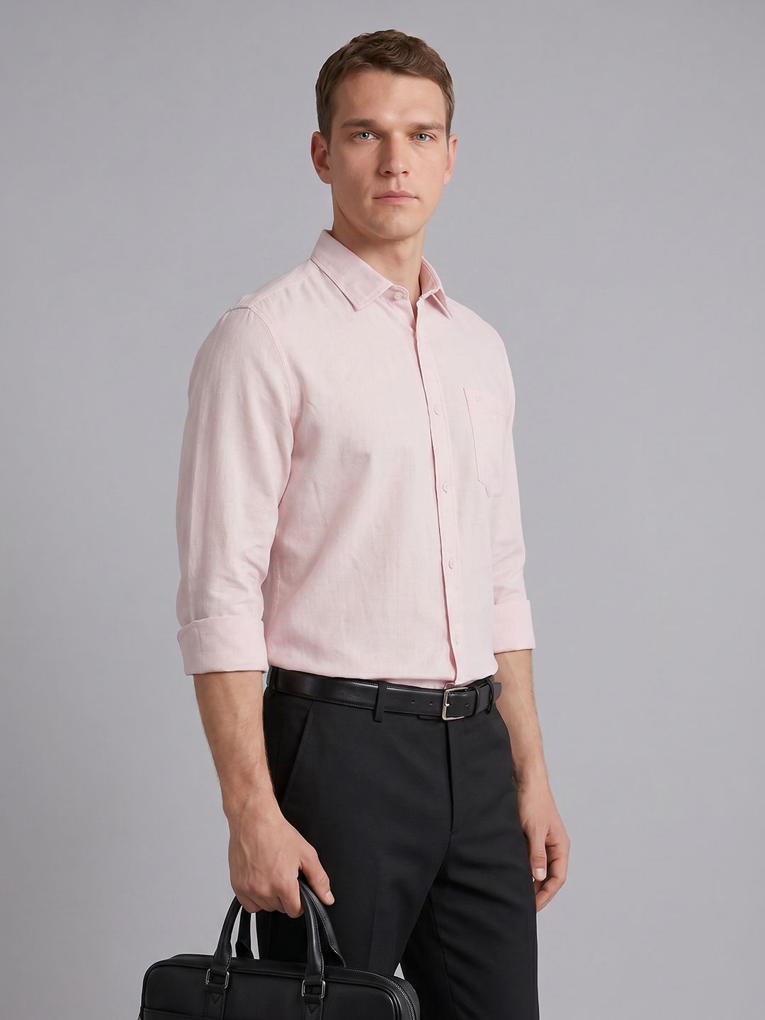 Blackberrys Cotton Linen Formal Shirt