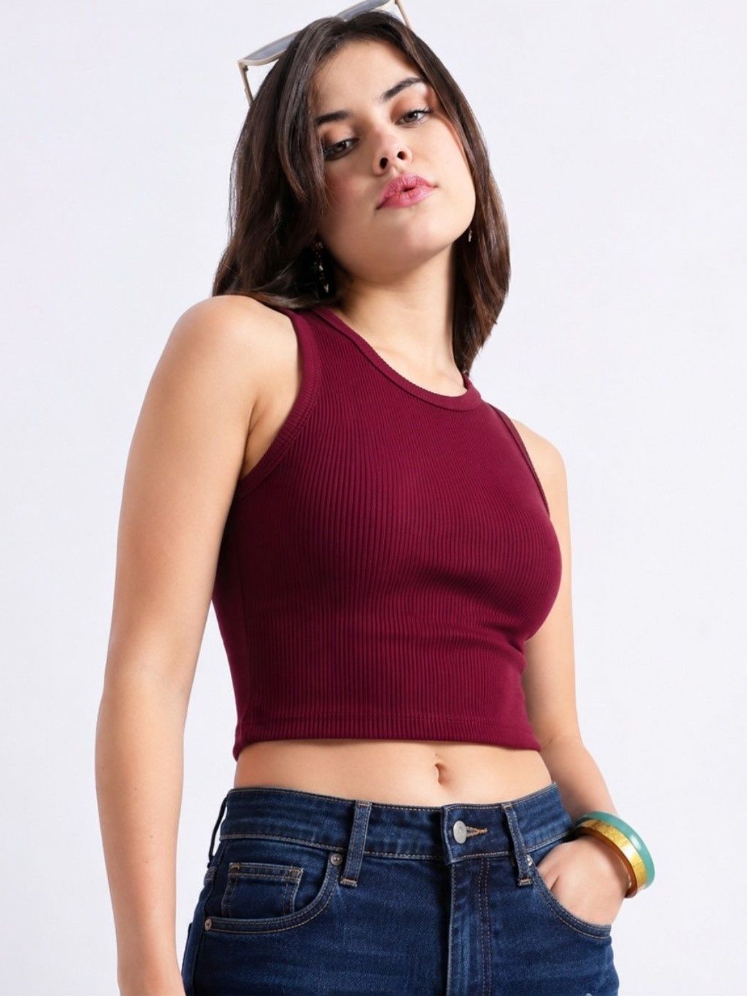 LADYGLOW Cotton Crop Top