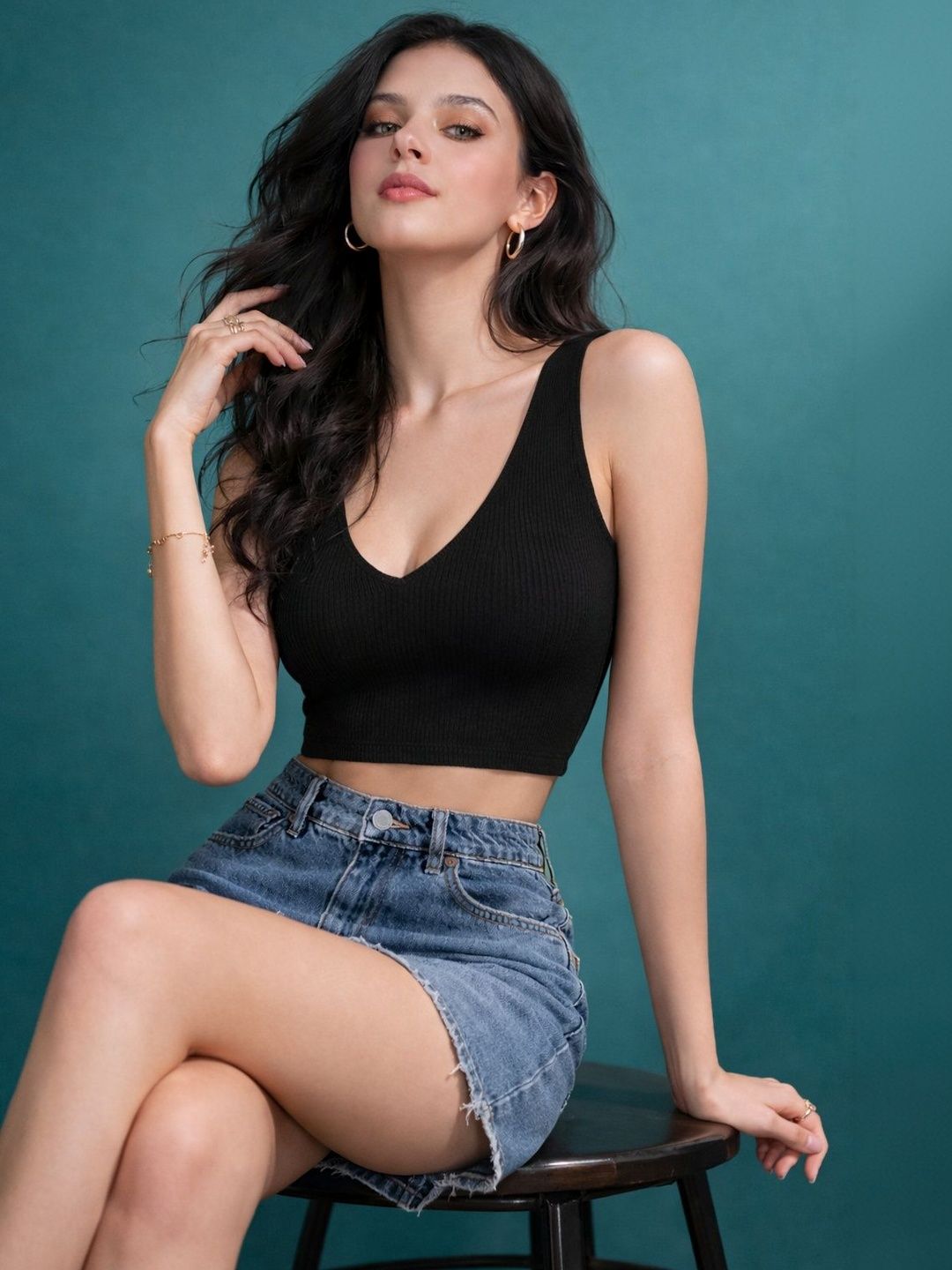 LADYGLOW Cotton Crop Top