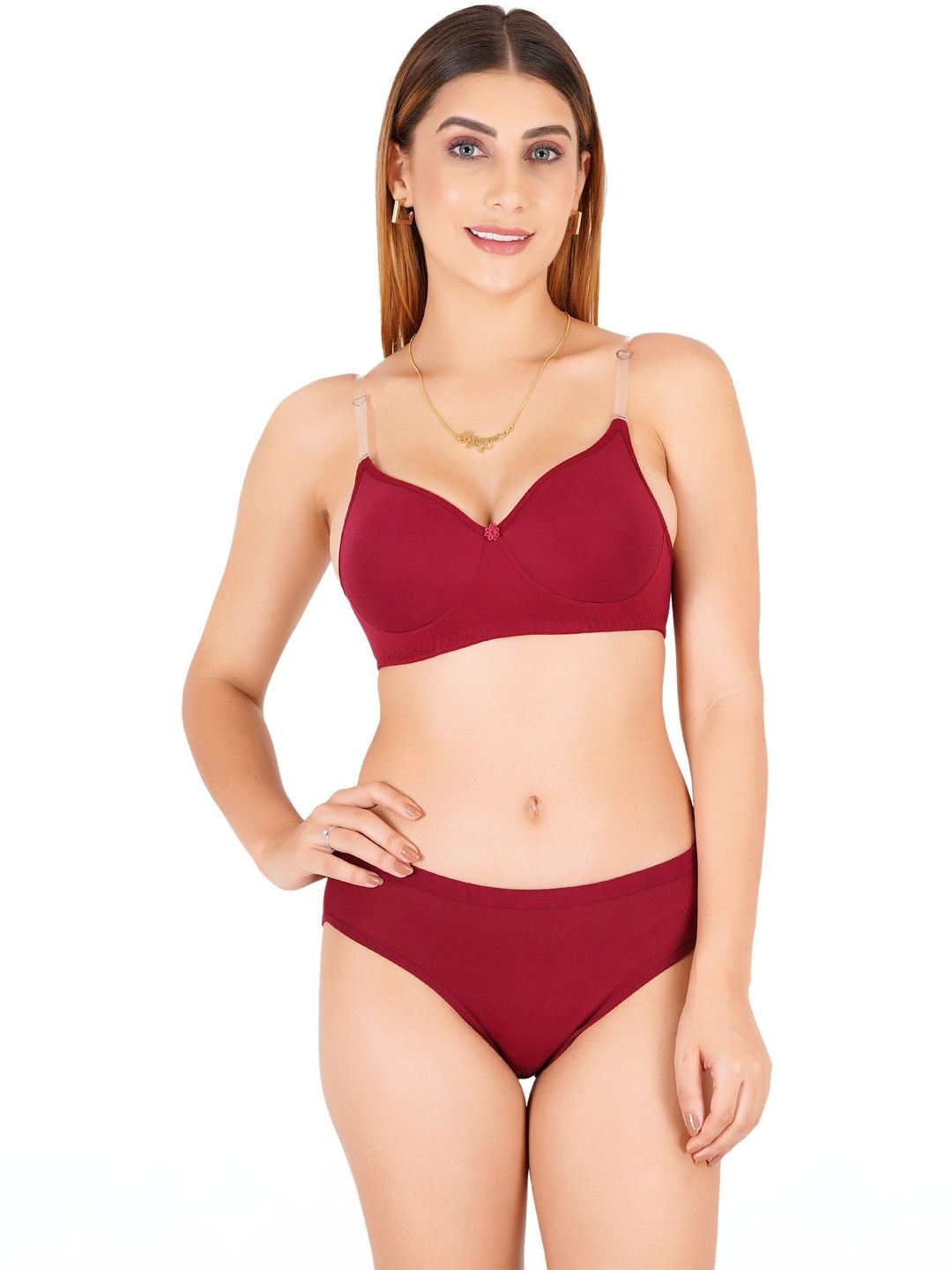 Liigne Lightly Padded and Non-Wired Mid-Rise Lingerie Set