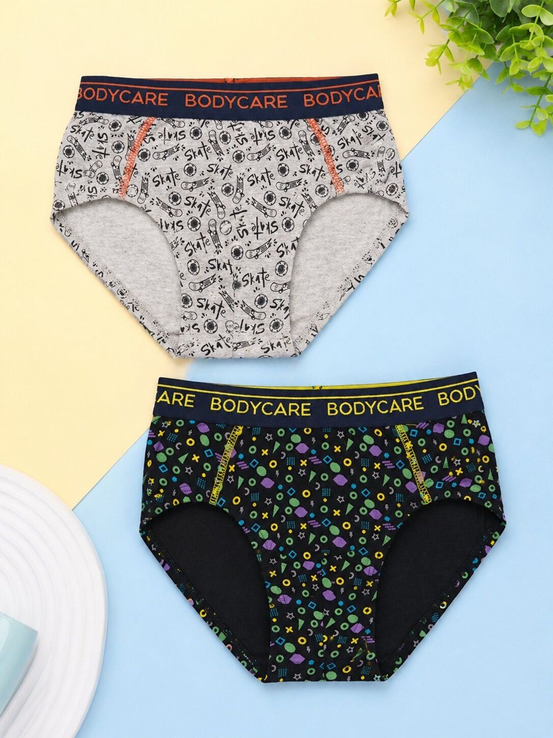 Bodycare Kids Boys Brief Black & Grey Pack Of 2 - KGA2082B-PK005
