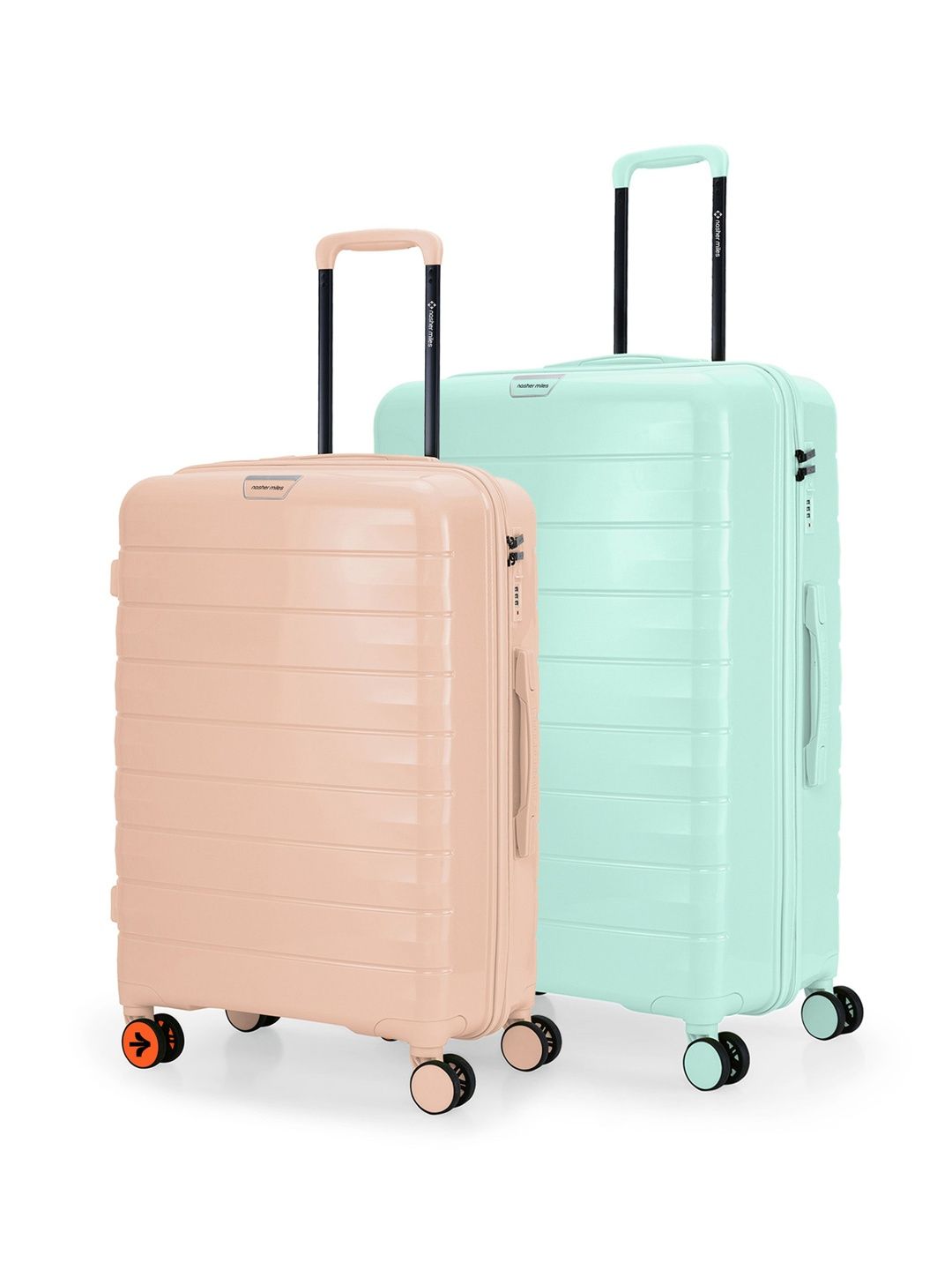 Buy Nasher Miles Set Of 2 Vienna Textured 360 Degree Rotation 8 Wheel Large Trolley Bag  108 L -  - Accessories for Unisex
