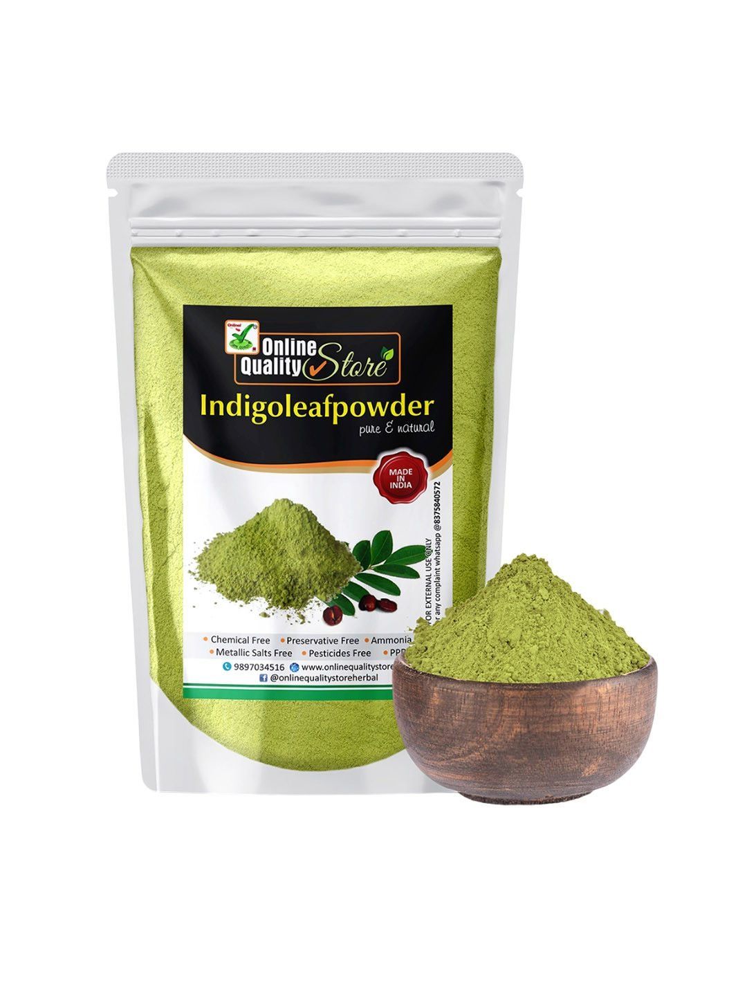 Online Quality Store Indigo Powder For Damaged Hair - 300g