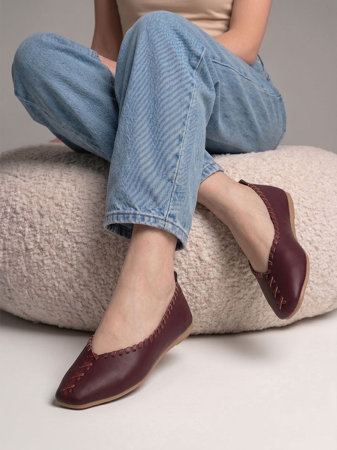 Buy Denill Square Toe Slip On Ballerinas -  - Footwear for Women