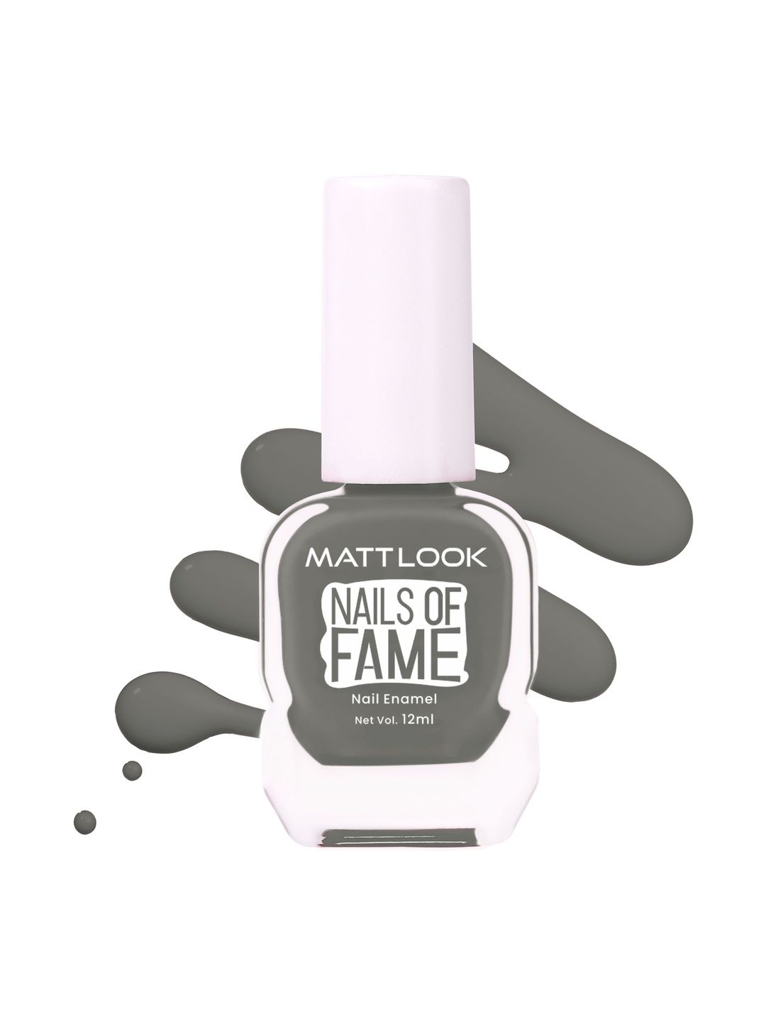 MATTLOOK Nails Of Fame Long Lasting Nail Polish- 12 ml - Slate Grey 20