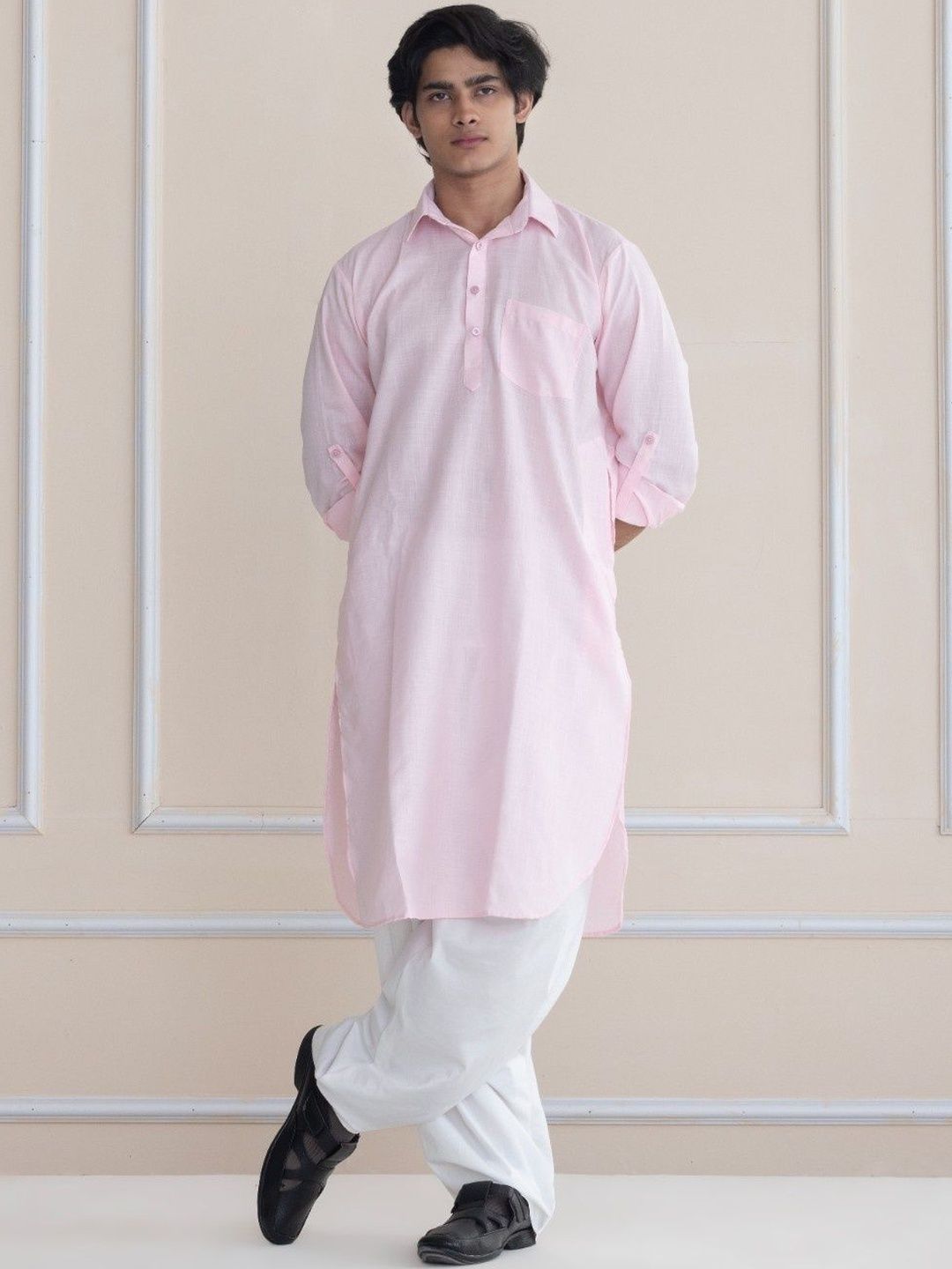SHROBH Men Regular Kurta with Patiala