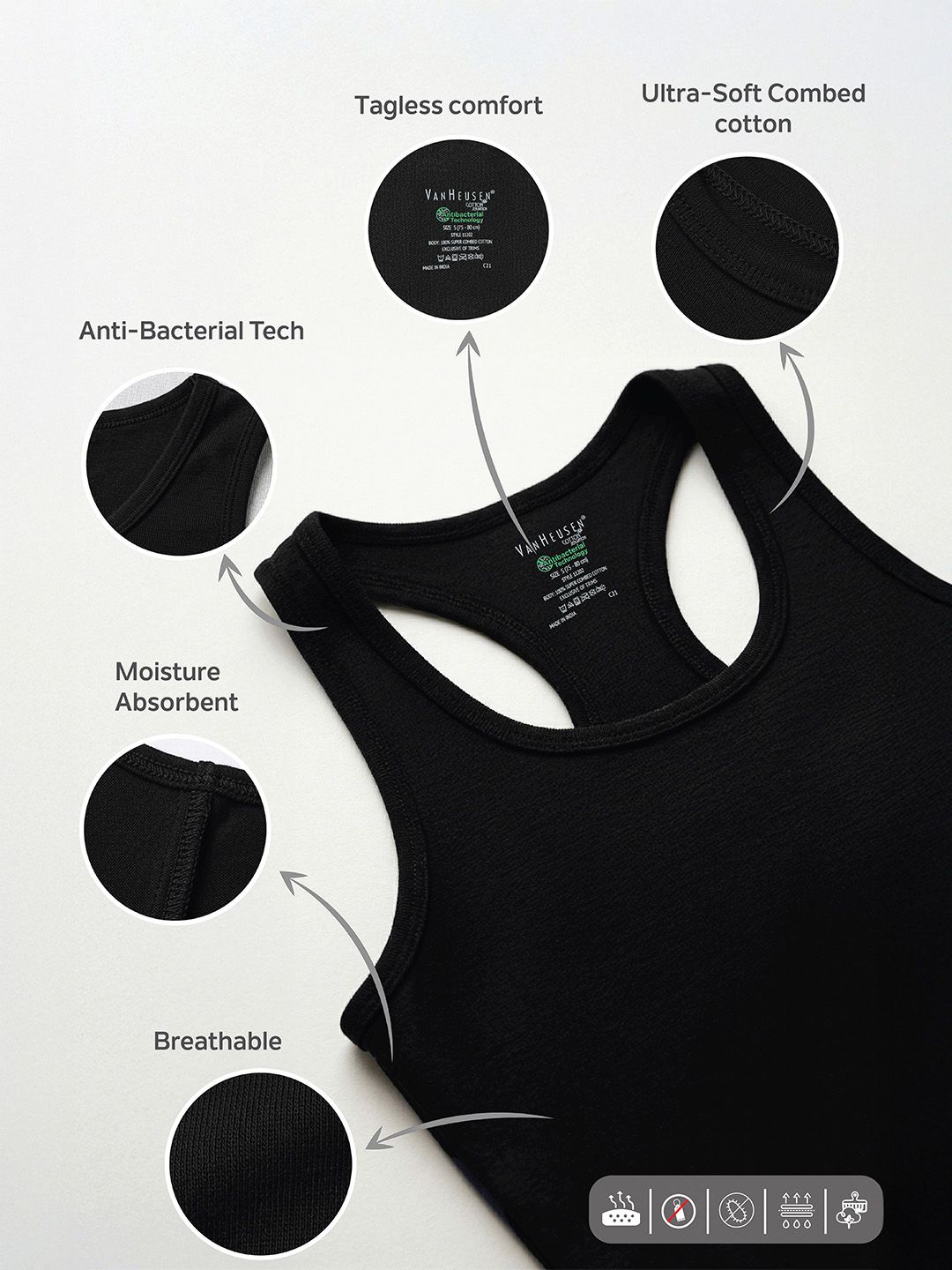 Women Anti Bacterial Colour Fresh Racerback Tank Top 4