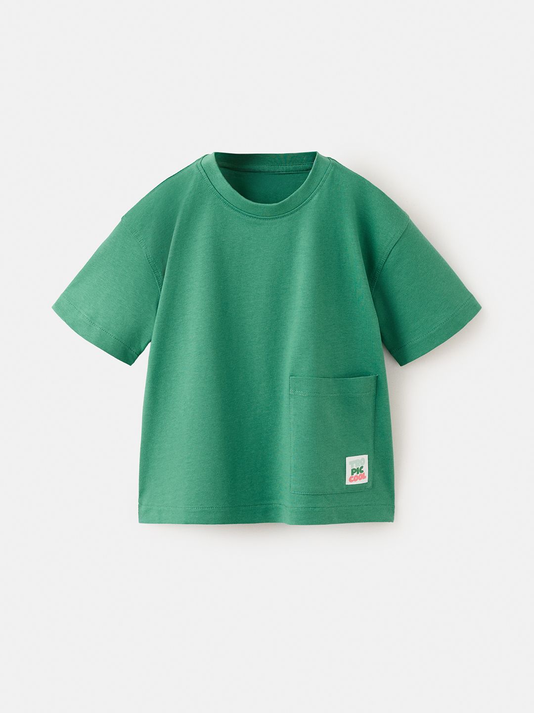 Mango Kids Boys Drop-Shoulder Sleeves Pure Cotton T-shirt
