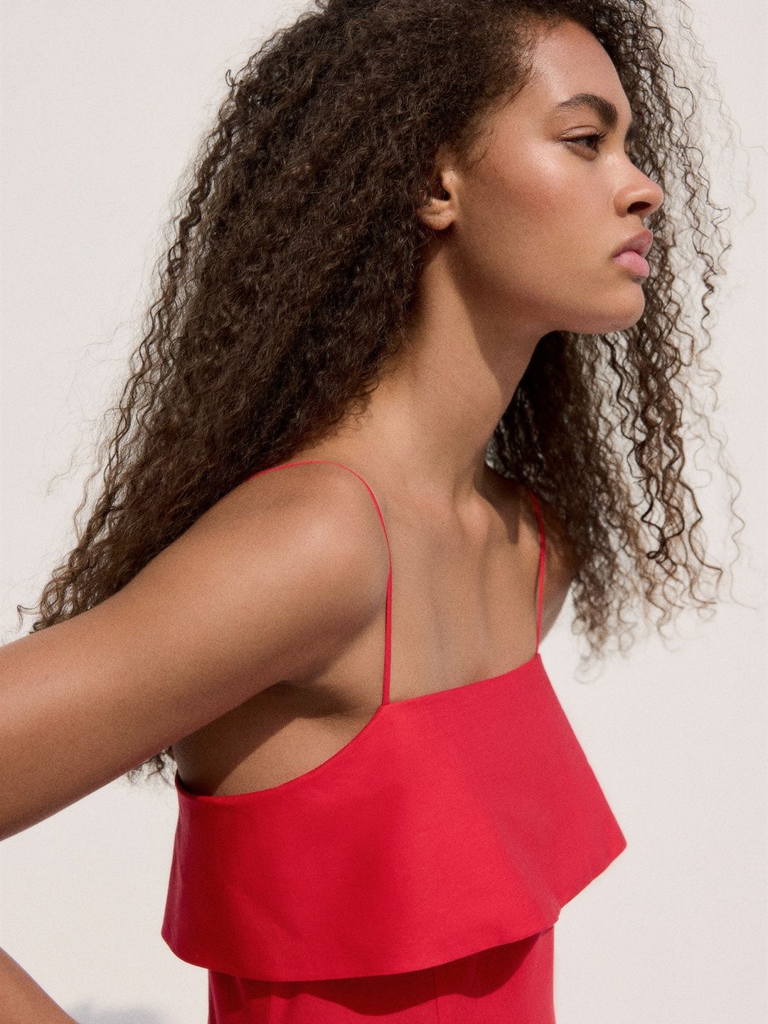 Starring Hailey Bieber Shoulder Straps A-Line Midi Dress 2