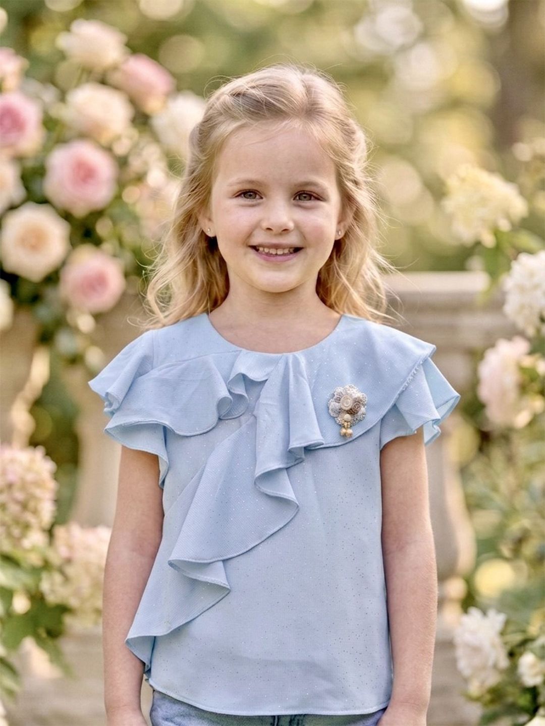 TRUFFLES Girls Synthetic Chiffon Tops