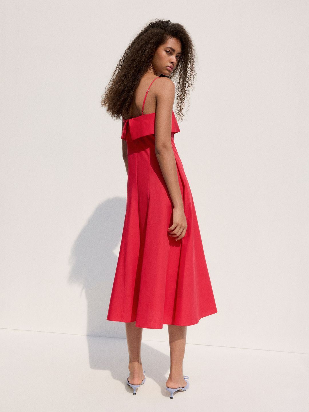 Starring Hailey Bieber Shoulder Straps A-Line Midi Dress 3