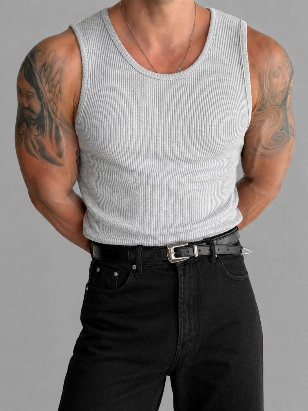 ROCKWELL Self Design Cotton Basic Innerwear Vests