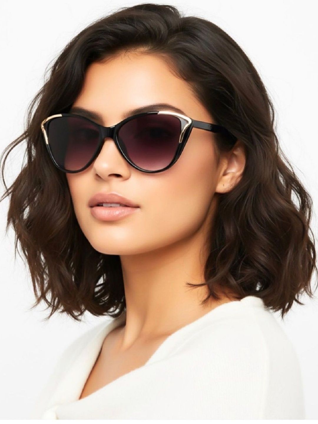 FUNGLASSES Unisex Cateye Sunglasses with UV Protected Lens