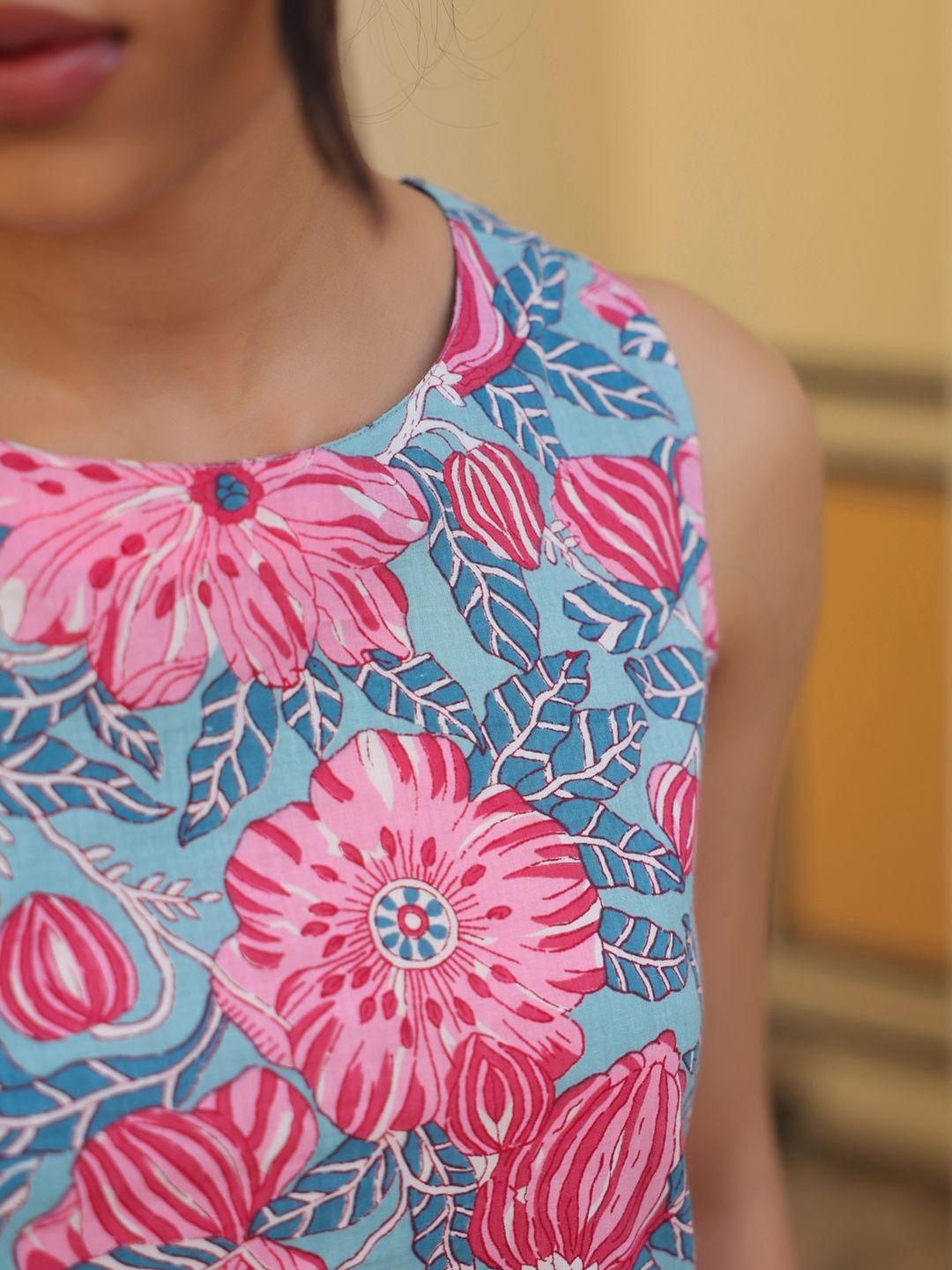 Women Floral Printed Regular Pure Cotton Kurta with Dhoti Pants 3