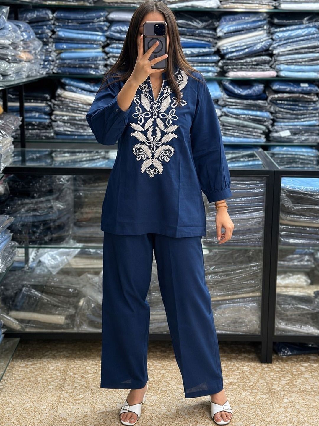 Embroidered Tunic with Palazzos 4