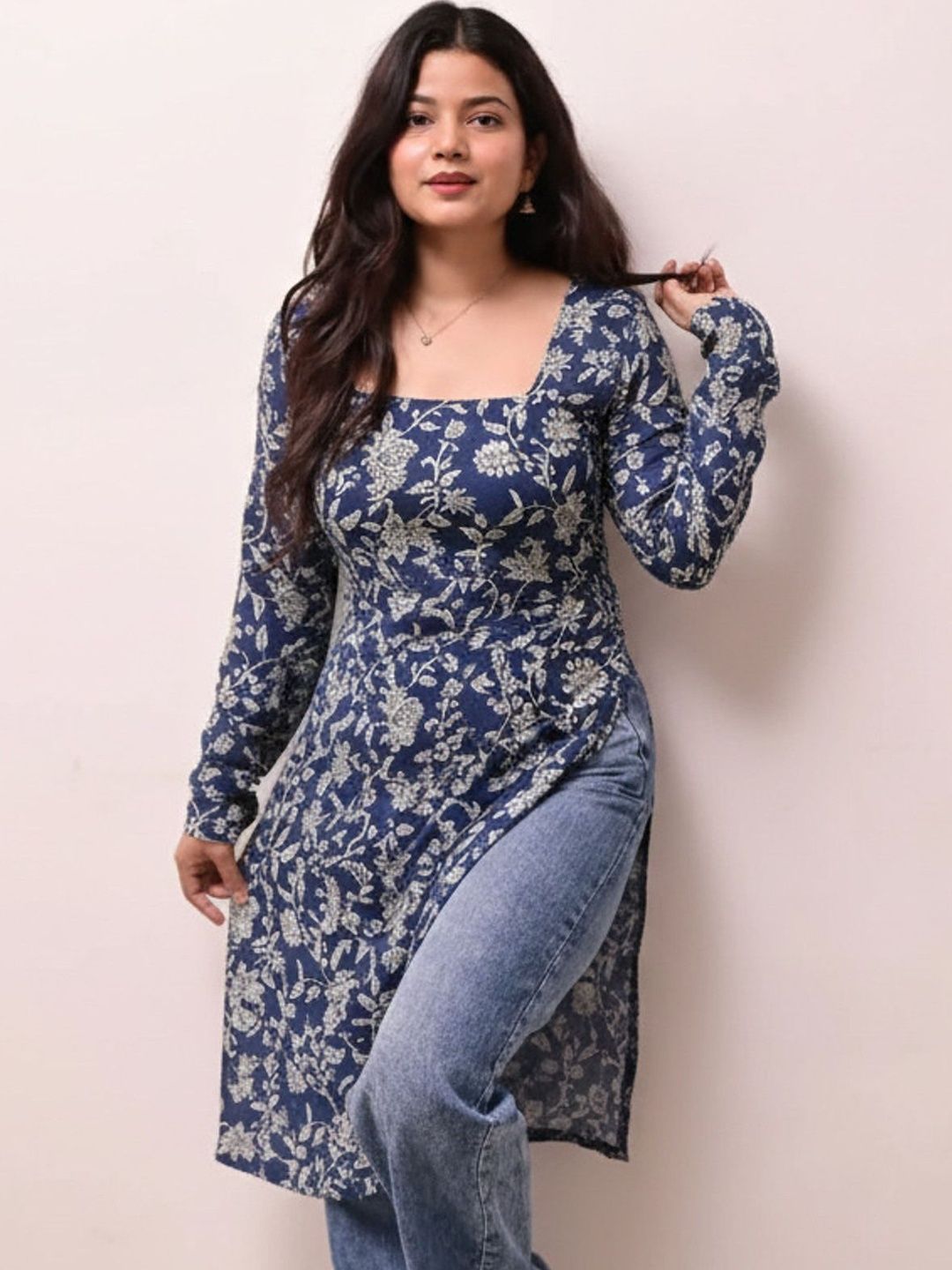 KBZ Women Floral Printed Indie Florals Kurta