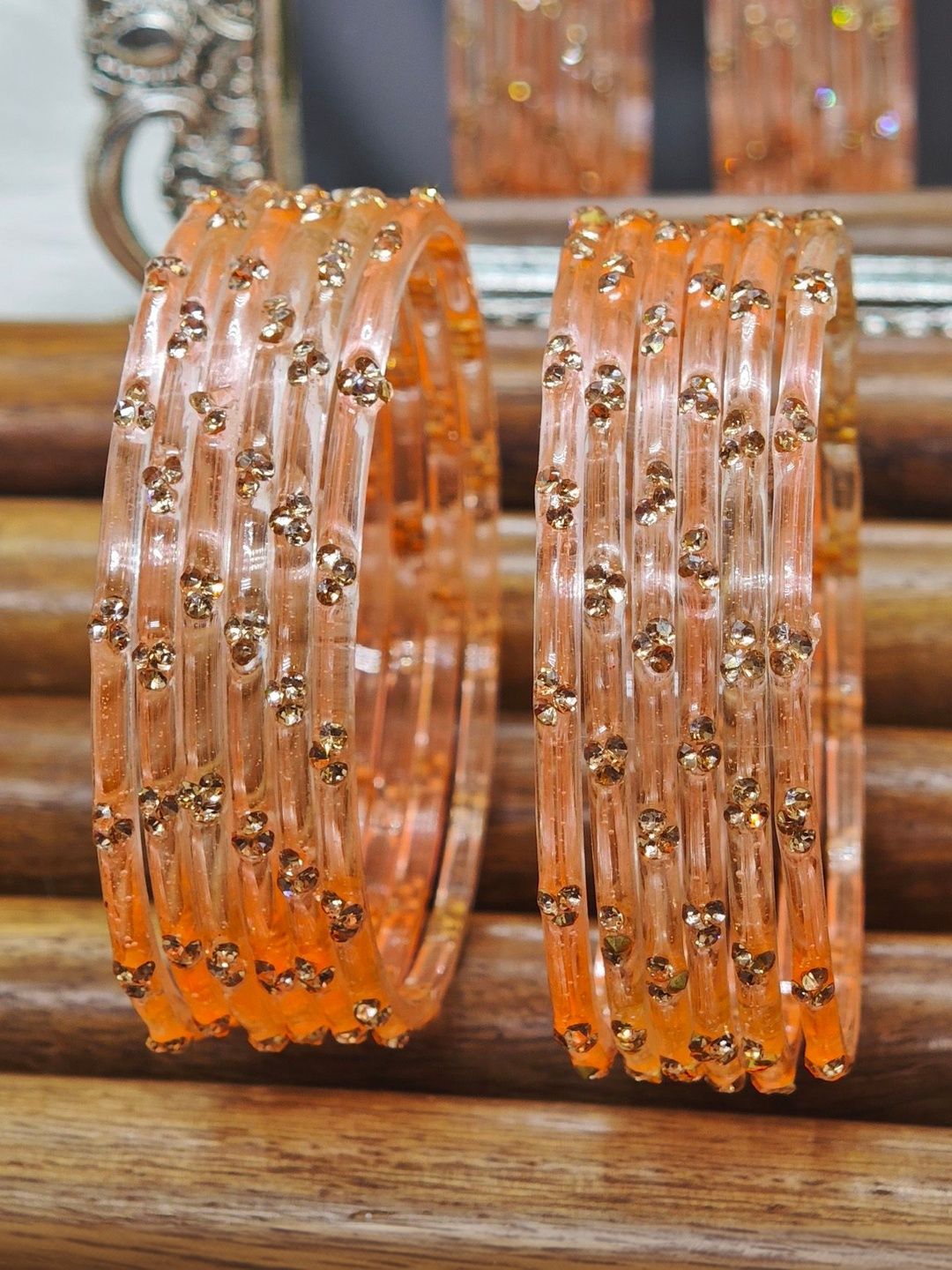 Rajni Embellished Stone Glass Bangles