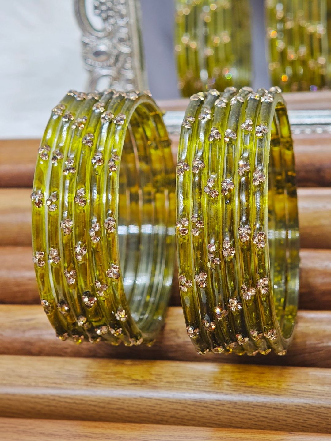 Rajni Embellished Stone Glass Bangles